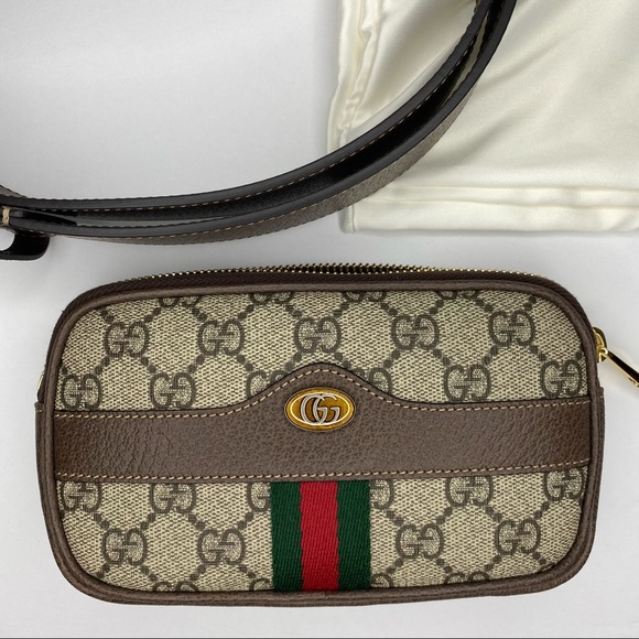 *NEW* Gucci Ophidia Brown Gg Supreme Belt Bag - Picture 3 of 9